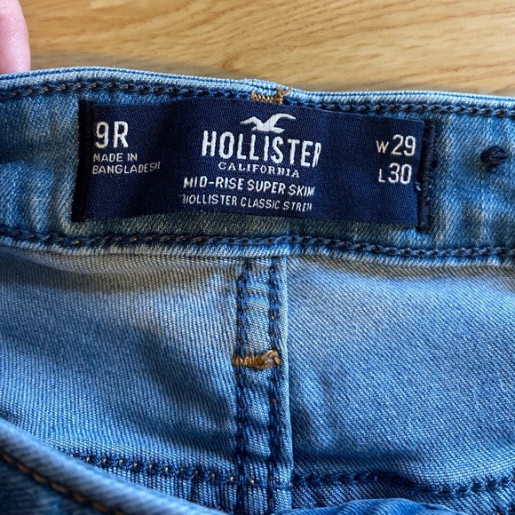 Hollister Mid-Rise Super Skinny Jeans Size W 29 L 30 - Picture 9 of 12
